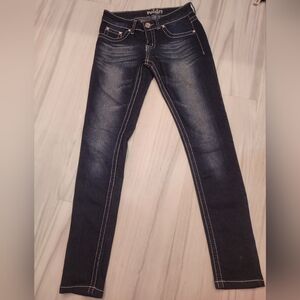 Reign Size 5 Dark Wash Skinny Jean with Bling